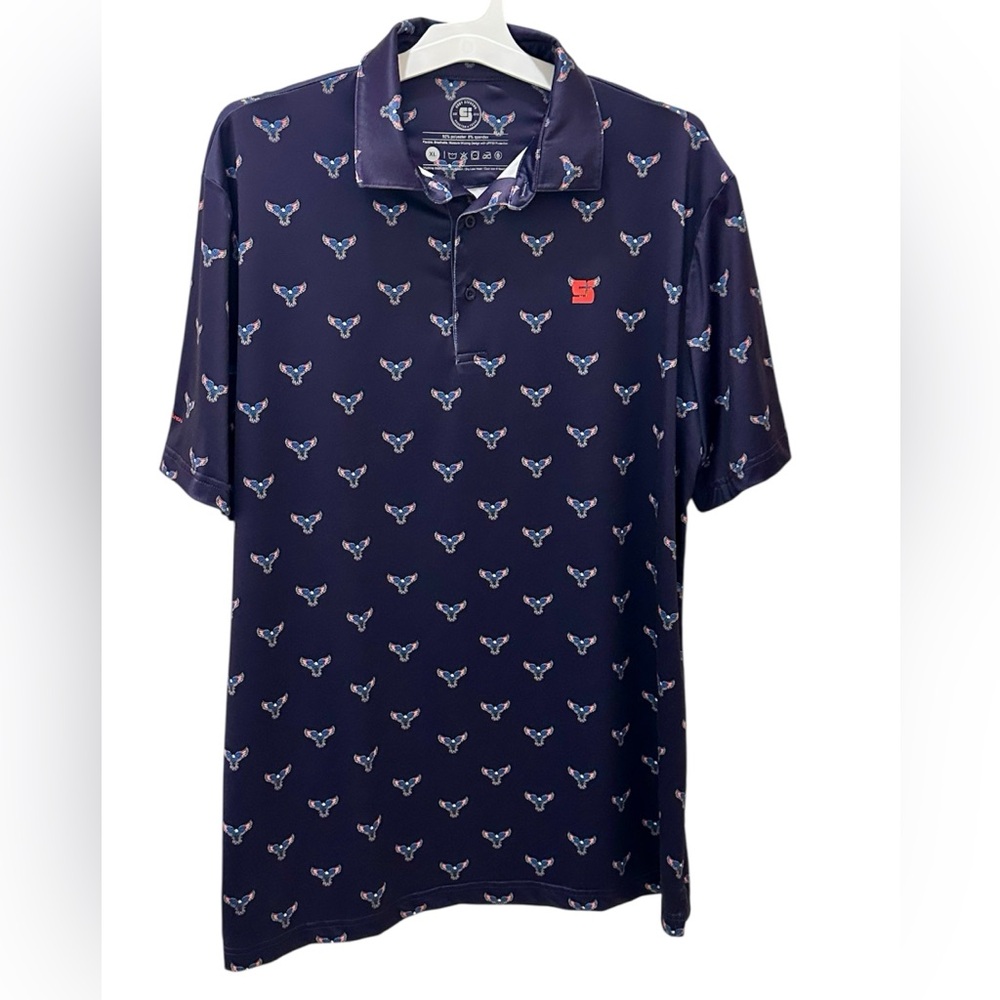 COBY STEVENS USA Eagle Golf Polo Shirt size XL UPF 50